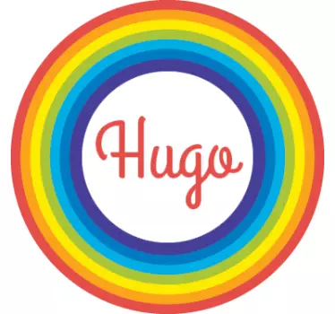 Runder Regenbogen Aufkleber - TenStickers