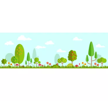 Bordüre Wald - TenStickers