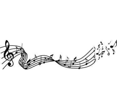Notenzeile Wandtattoo - TenStickers