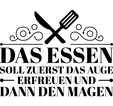 Wandtattoo Küche Das Essen soll zuerst - TenStickers