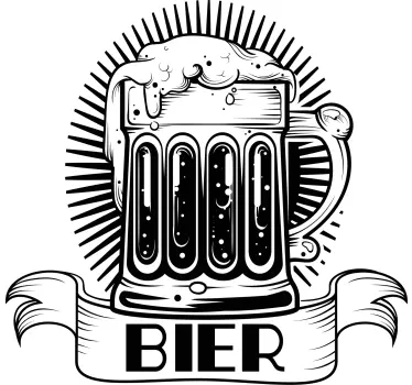 Wandtattoo Küche Bierkrug - TenStickers