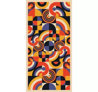 Kühlschrank Sticker Bunte Bauhaus Kreise - TenStickers