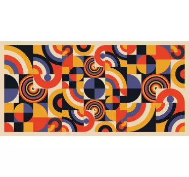 Klebefolie für Möbel Bunte Bauhaus Kreise - TenStickers