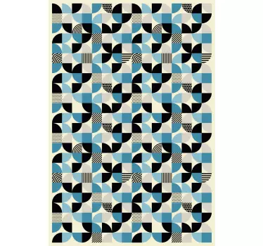 Kühlschrank Folie blaues Bauhaus Muster - TenStickers