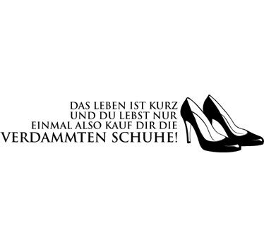 Wandtattoo Wohnzimmer modern Kauf die Schuhe! - TenStickers