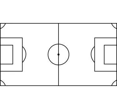 Wandtattoo Fußballfeld Jugendzimmer - TenStickers