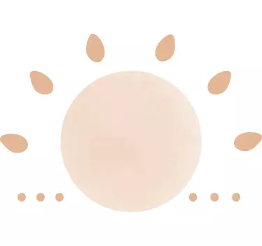 Sticker Natur Abstrakte minimale sonne - TenStickers