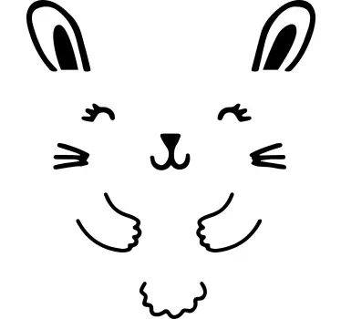 Türfolie selbstklebend Süßer Hase Türaufkleber - TenStickers
