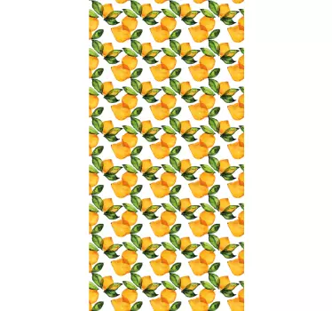 Sticker Früchte meditaranes Zitronenmuster Aufkleber - TenStickers