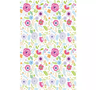 Blume Aufkleber Buntes Blumenmuster - TenStickers