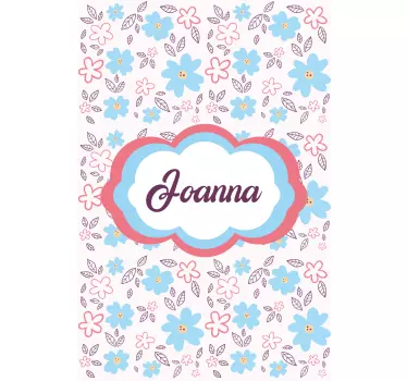 Blume Aufkleber Blumenmuster mit Namen - TenStickers