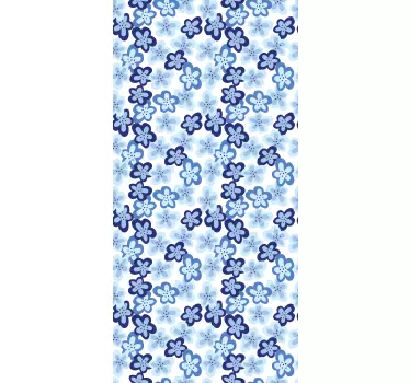 Fensteraufkleber blaue Blüten - TenStickers