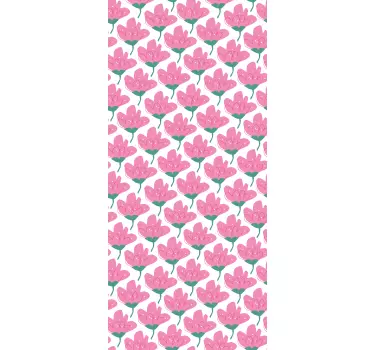 Fensteraufkleber pinkes Blumenmuster - TenStickers