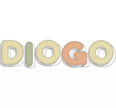 Wandtattoo Kinderzimmer anpassbarer name in fettdruck - TenStickers