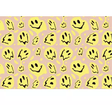Laptop Aufkleber gelbe geistermuster - TenStickers