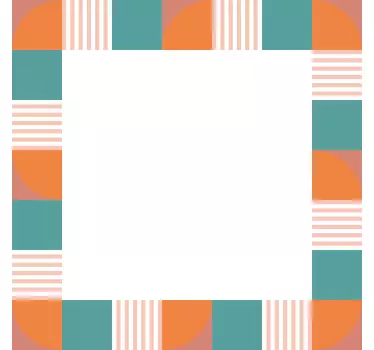 Spiegel Aufkleber bunter geometrischer rahmen - TenStickers