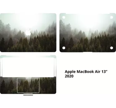 Laptop Sticker Wald Nebliger Wald - TenStickers