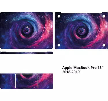 Laptop Aufkleber Galaxie Spirale - TenStickers
