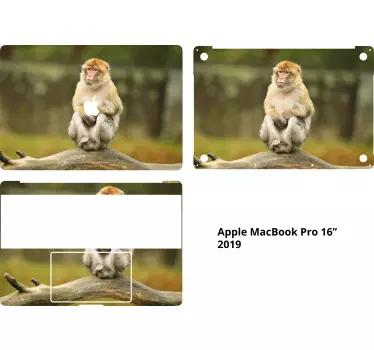 Laptop Aufkleber Sitzender Affe - TenStickers