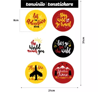 Auto Sticker Packung für Reisende - TenStickers