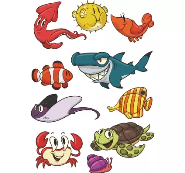 Meerestiere Aufkleber Set - TenStickers