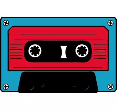 Rot blaue Kassette - TenStickers