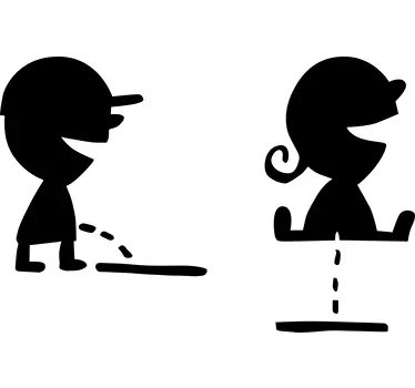 WC Aufkleber Kinder - TenStickers