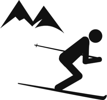 Sticker Skifahrer - TenStickers