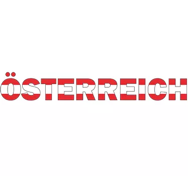 Sticker Text Österreich - TenStickers