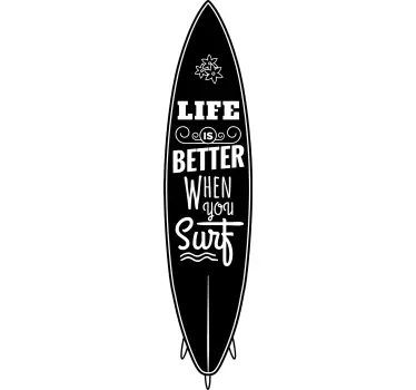 Wandtattoo Surfboard - TenStickers