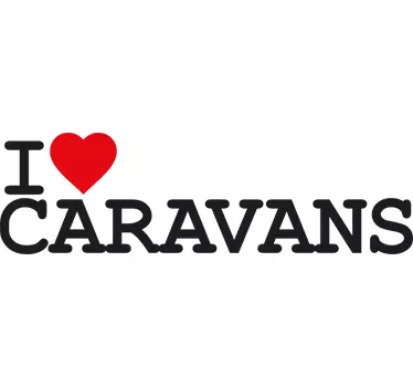Sticker I love caravans - TenStickers