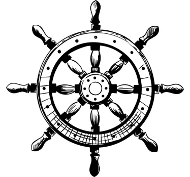 Schiff Steuerrad Wandtattoo Maritim - TenStickers