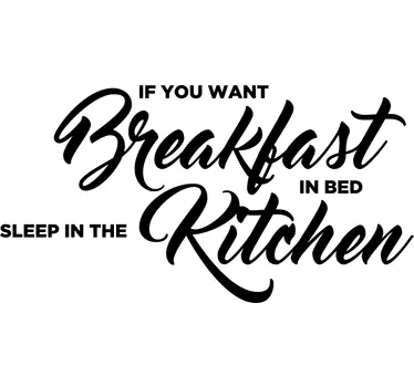 Frühstück im Bett Wandtattoo - TenStickers