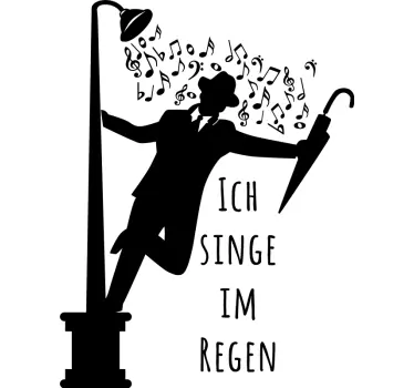 Singe im Regen Folie Duschkabine - TenStickers
