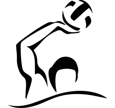 Aufkleber Silhouette des Wasserspielers - TenStickers