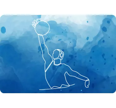 Aufkleber Laptop Fitness wasserspolo - TenStickers