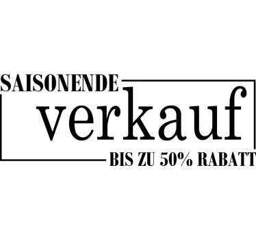 Schaufenster Aufkleber Saisonende  - TenStickers