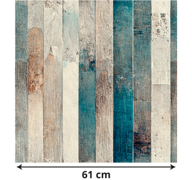 Möbelfolie alte Holztöne in Blau - TenStickers