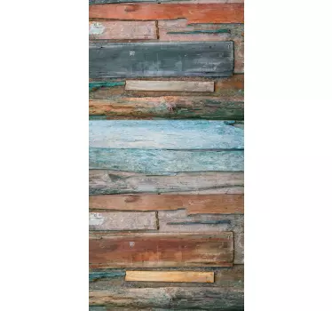 Türaufkleber altes Holz Design - TenStickers