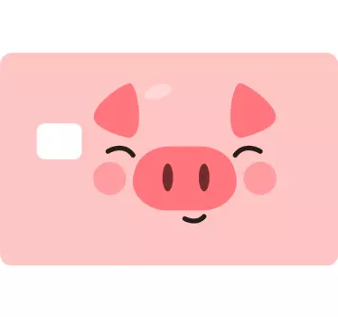 Kreditkarten Aufkleber Bauernhof süßes Schwein - TenStickers