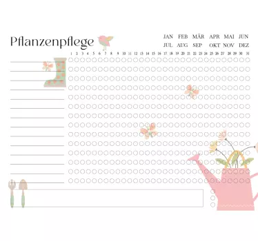 Wandtattoo Pflanzen Whiteboard Pflanzenpflege - TenStickers