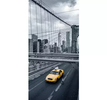 Wandtattoo New York gelbes Taxi - TenStickers