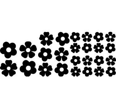 Wandtattoo Blume süße Blumen-Set - TenStickers
