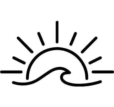 Welle Sonnenuntergang Wohnmobil Aufkleber - TenStickers