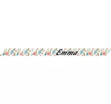 Aufkleber für scooter patinete mit Blumen und Namen - TenStickers