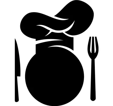 Tafelfolie Kochmütze Silhouette - TenStickers