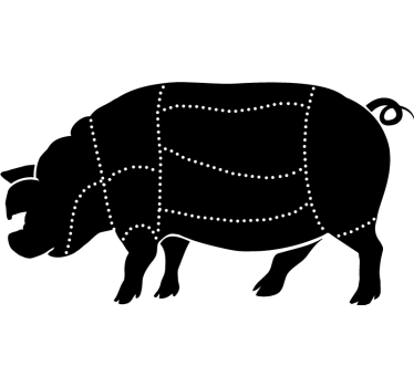 Wandtattoo Küche Tafel Schweinefleisch - TenStickers