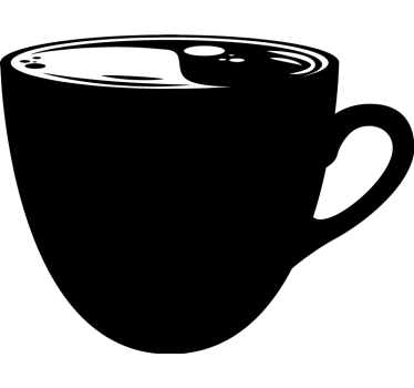 Tafelfolie eine Tasse Kaffee - TenStickers