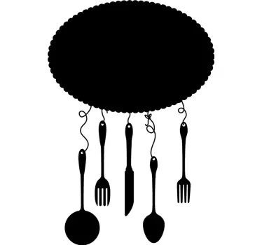 Wandtattoo Küche Tafelfolie utensilien Haushaltsgeräte - TenStickers