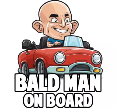 Bald Man Board Autoaufkleber - TenStickers